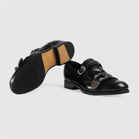 gucci queercore brogue monk shoe black|Gucci Queercore Brogue Monk Shoes in Black .